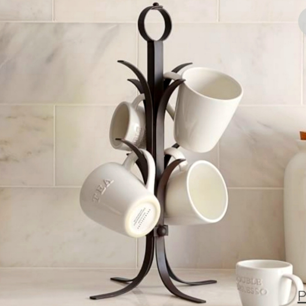 Pottery Barn Vintage Blacksmith Mug Tree